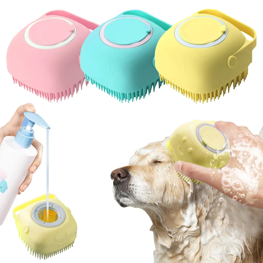 Pet Massager Silicone Bath Brush